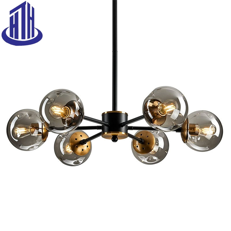 E26*8-lustres modernes et simples avec plafonnier en verre Globes Classic Fixation (5656)