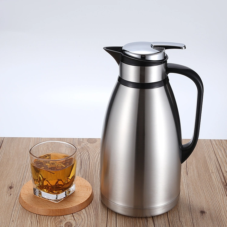 Steel Water Kettle Vacuum Flask Steel Cover Coffee Pot Vacuum Jug with Handle for Restaurant