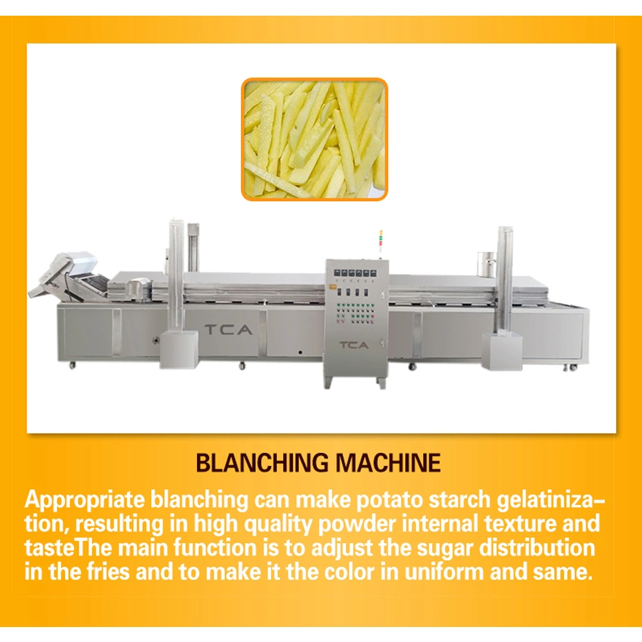 200kg/H Electric Gas or Diesel Fuel Frozen French Fries Production Line Potato Making Machine