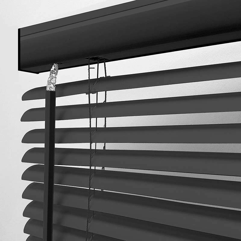 Classic Black Color 2-Inch Vinyl Venetian Blinds 50mm PVC Window Shading