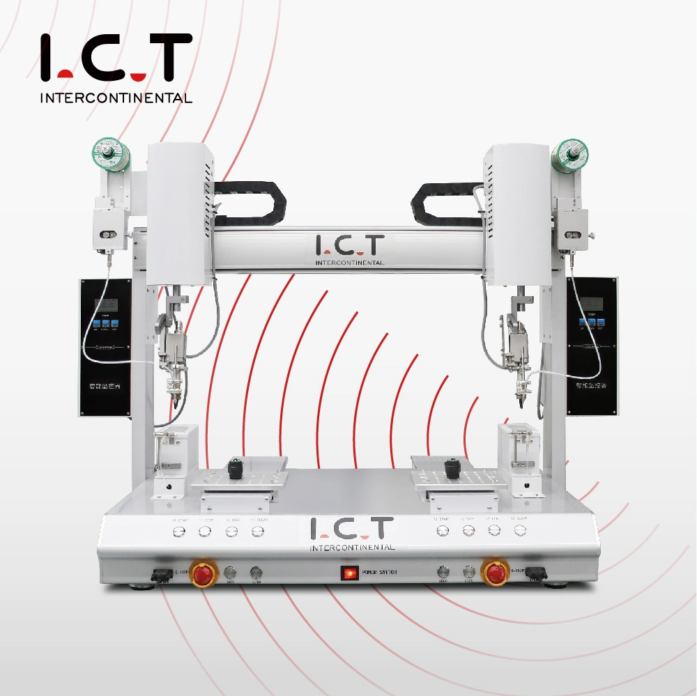 I. C. T Full Automatic Four-Axis Soldering Robot PCB Desktop Soldering Machine