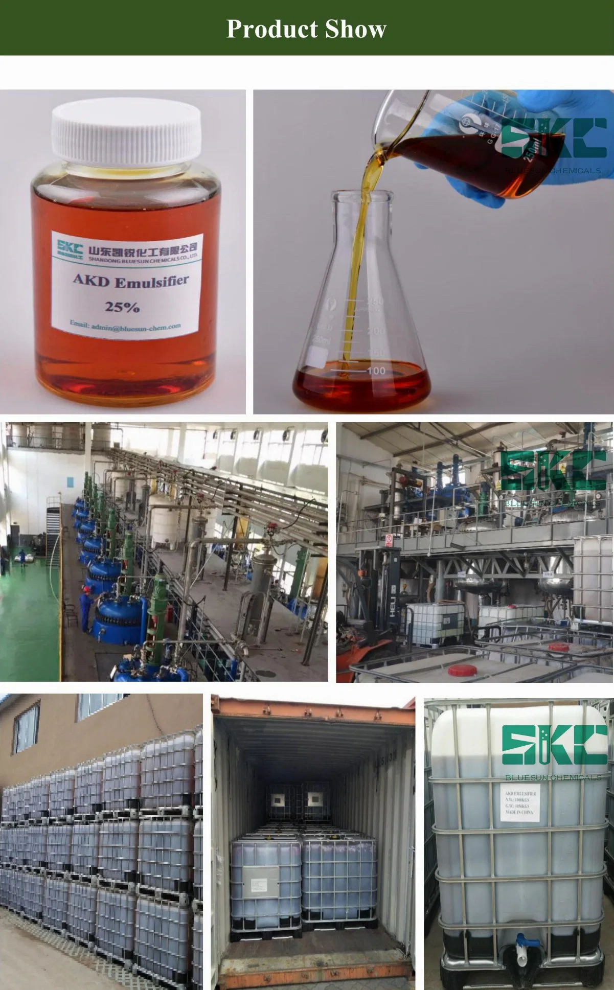 Directamente de fábrica un 25% de emulsionante AKD AKD de fabricación de papel para el almidón del polímero emulsionante