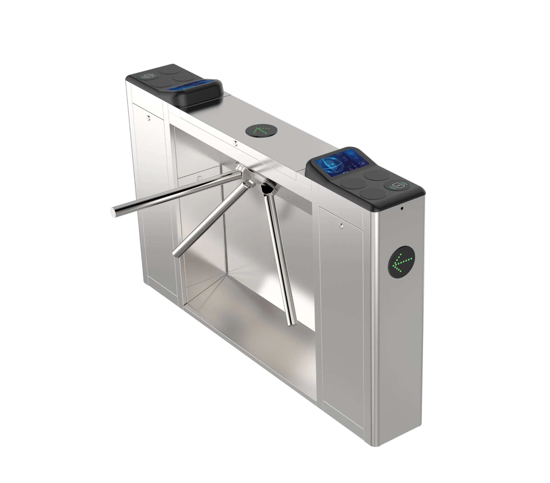 Fitness Gym Entrance Slim Tripod Turnstiles Biometric Facial and Button Control Security Turnstiles