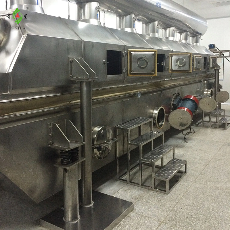 Auto Continuous Feeding and Discharging Vibrating Fluid Bed Dryer Equipment for Particle