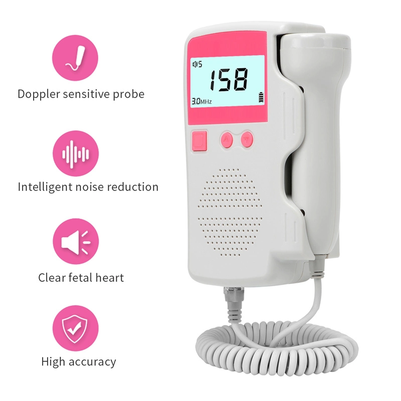 Baby Fetal Sound Heart Rate Detector LCD Display No Radiation