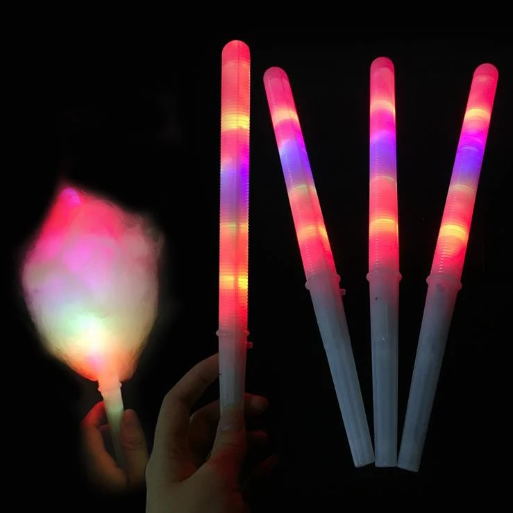 Party Supplies Glow LED Stick Cotton Candy Cones Colorful Flashing LED Stick Sugar Marshmallow Sticks Party Favors Christmas Supply