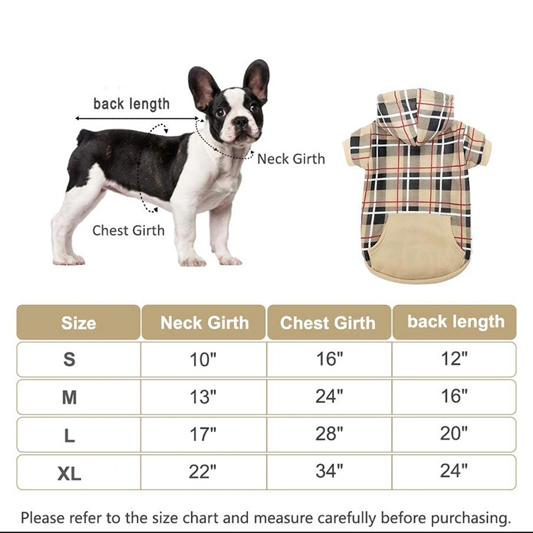 Wholesale/Supplier Plaid Printing Cotton Dog Clothes Shirt 2021 New Design