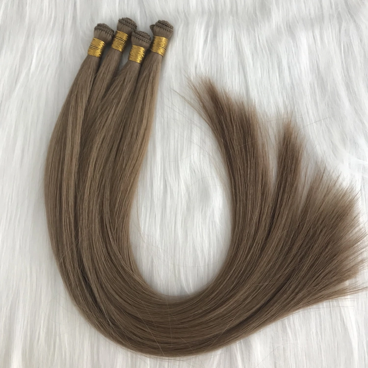 18" #6 Hand Tied Remy Hair Extensions Medium Brown Straight