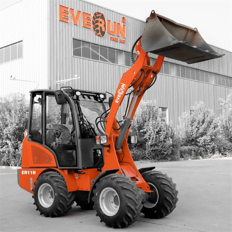Everun ER11H 1ton Multifunction micro machine front end Articulated Small compact mini wheel loader