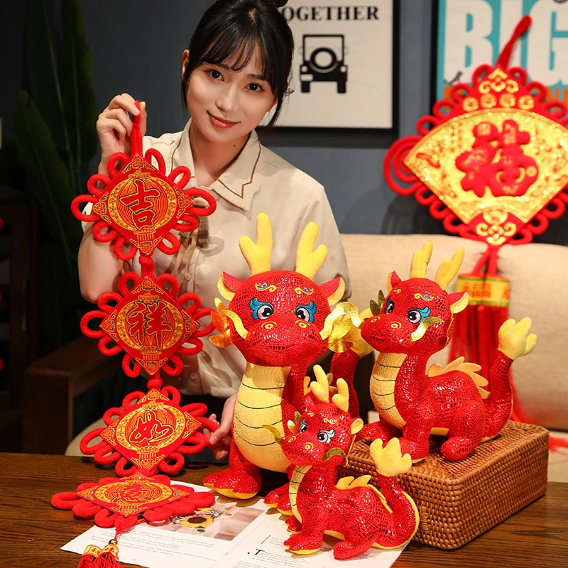 2024 Chinese New Year Zodiac Dragon Doll Plush Stuffed Toy Activities Gift