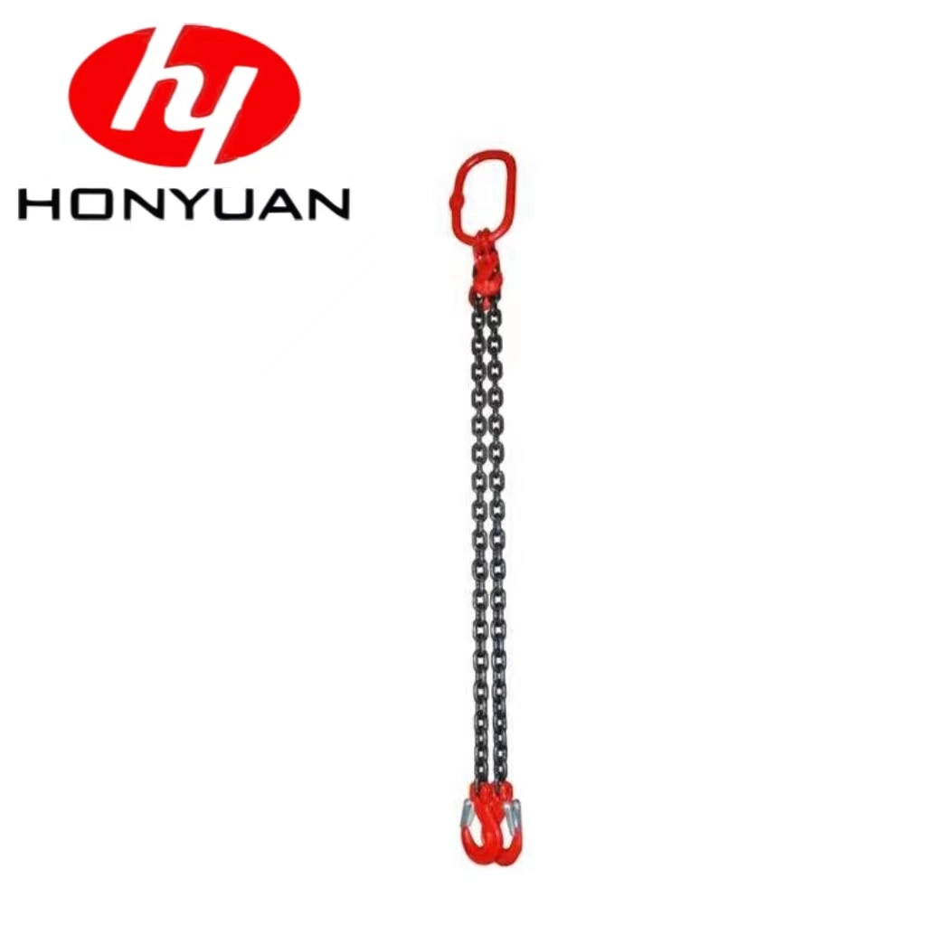 Yellow Painted Alloy Steel Lifting Chain Sling with G80 Hook