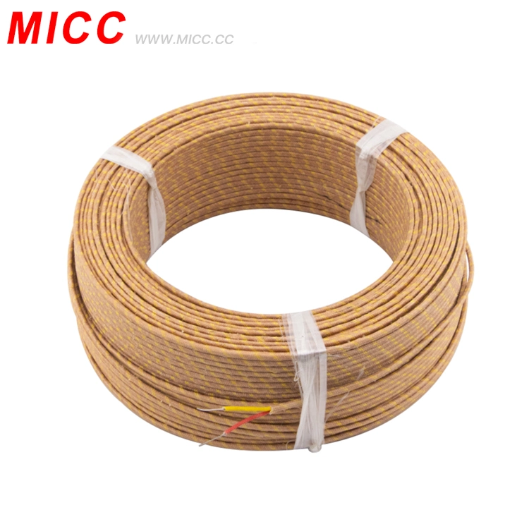 250degrees High Temperature Kx-PFA/PFA-2*2X1/0.13mm Twisted/Shielded Thermocouple Wire and Extension Wire