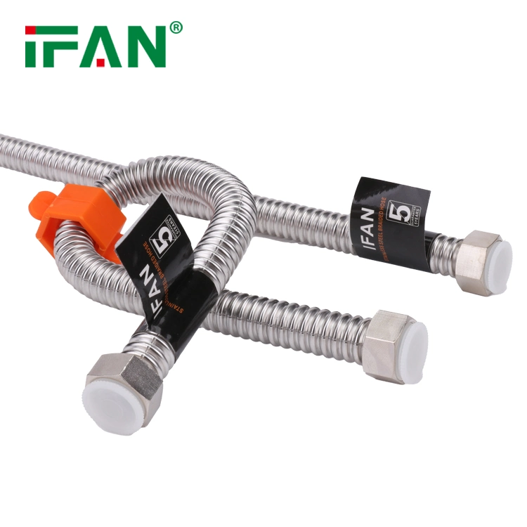 IFAN OEM manguera de metal flexible agua de plata Acero inoxidable corrugado Tubo