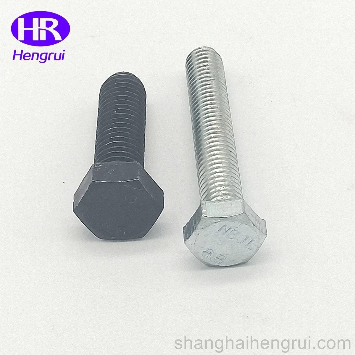 Hex Bolt High Strength OEM/ODM Fastener DIN933/931 Steel Hex Cap Screw with Blue Zinc White Zinc