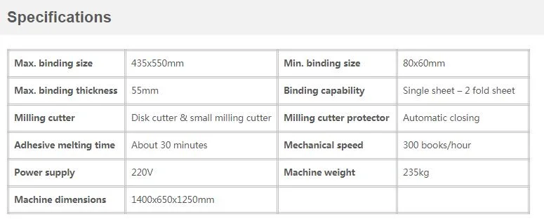 آلة Binder عالية الجودة وغراء مثالية للبيع