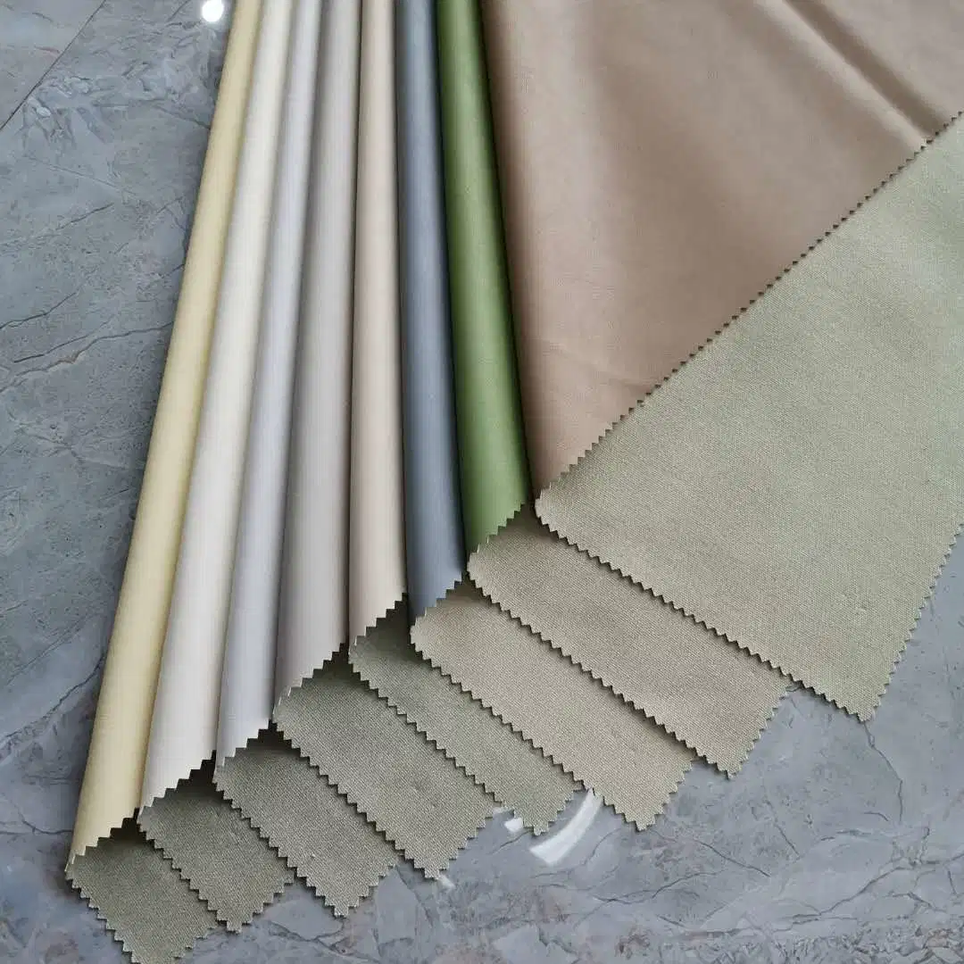 Manufacturer High quality/High cost performance Synthetic PU Leather Fabric with Viscose Backing Fabric for Garment