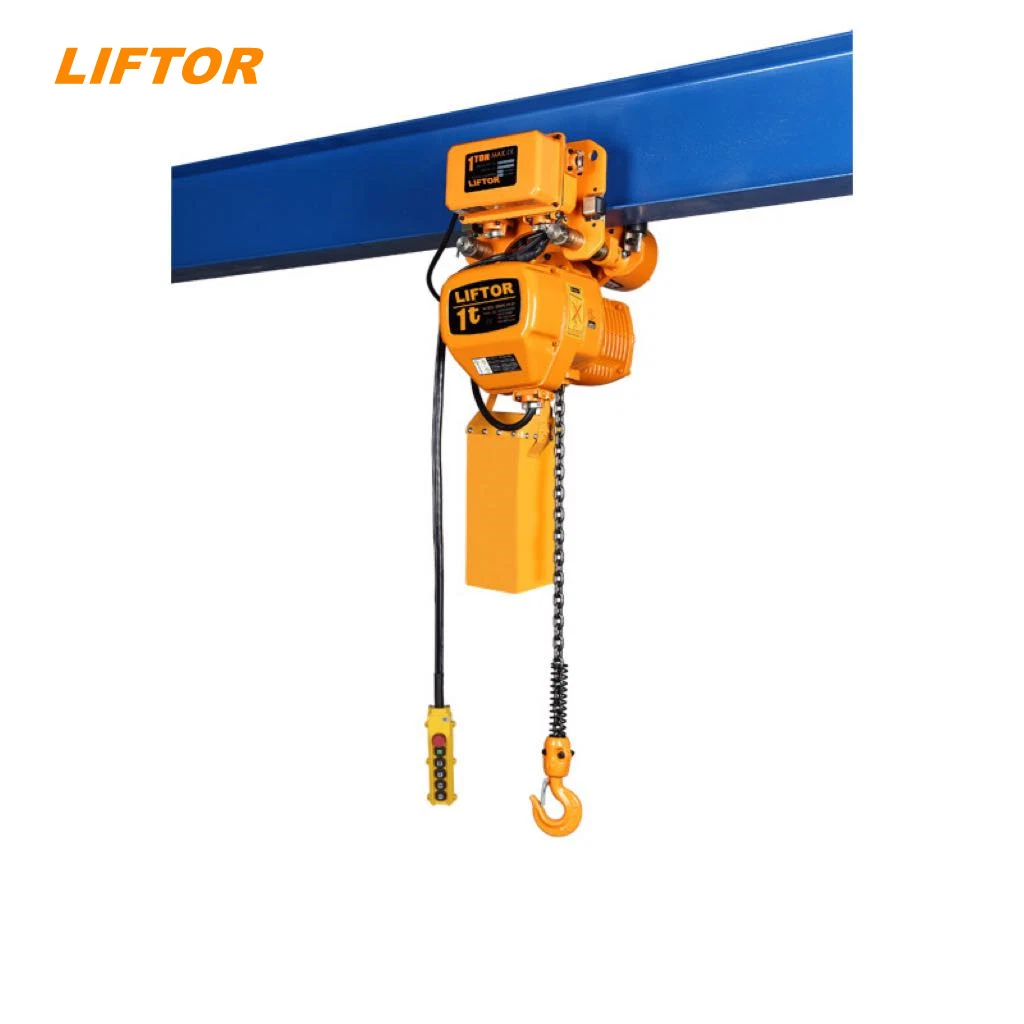 2ton 2000kg 4400bl 20FT Double Chains Electric Chain Hoist with Push Button Brake System From China Supplier