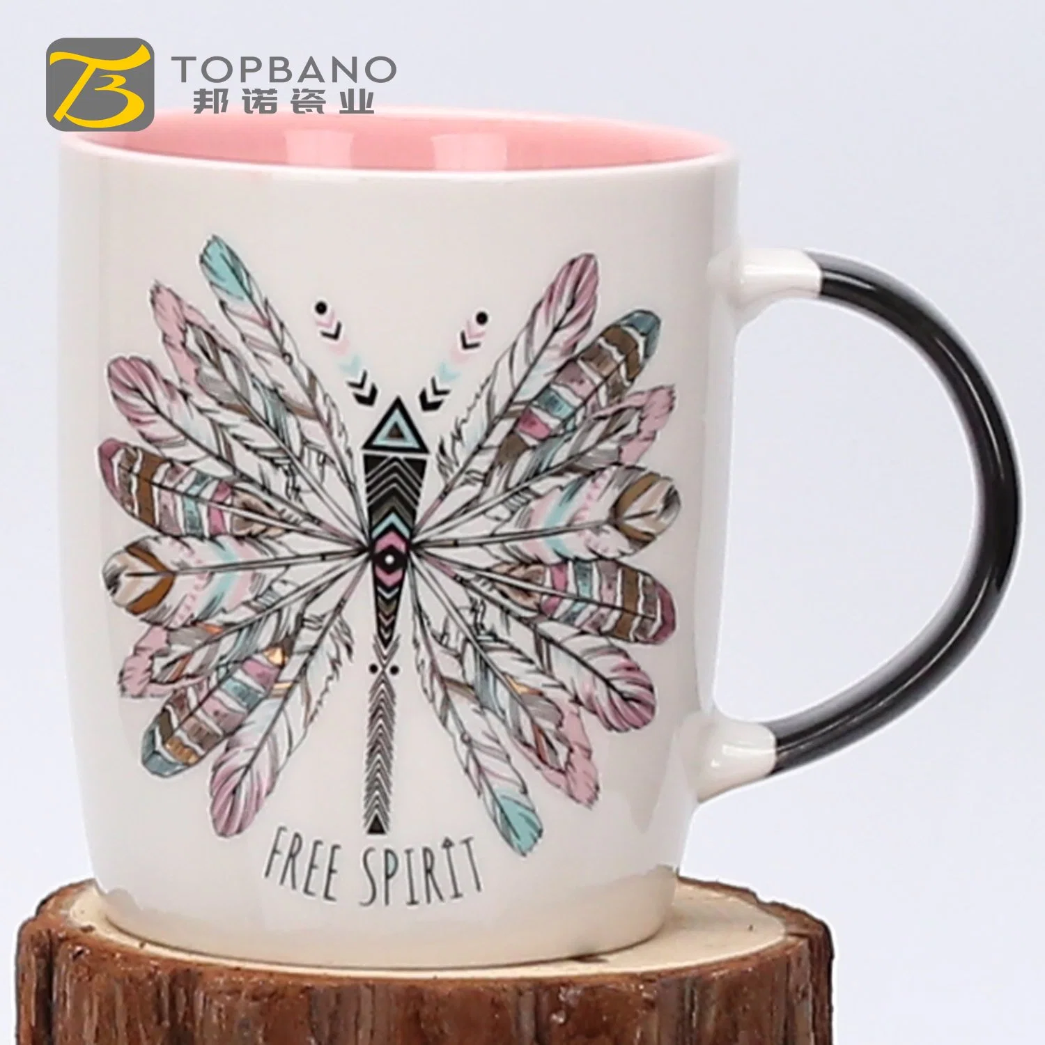 Taza de café de la oficina de la mascota de la porcelana ecológica para la promoción Copa de regalo