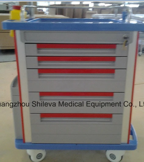 ABS Material Hospital Anaesthetic Drug Trolley Hospital Furniture Slv-61056j2