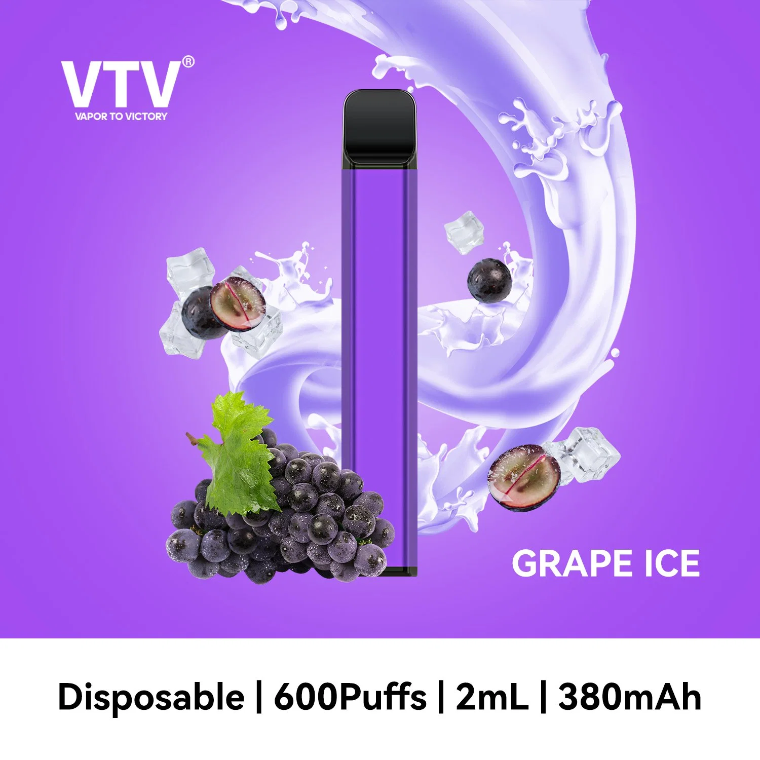 Vtv 2022 OEM Customized Fruit Taste 600 Puffs Disposable Ecigs E Cigarette Germany Price Nicotine Free E Cigarettes Disposable Electronic Cigarette Electronic C