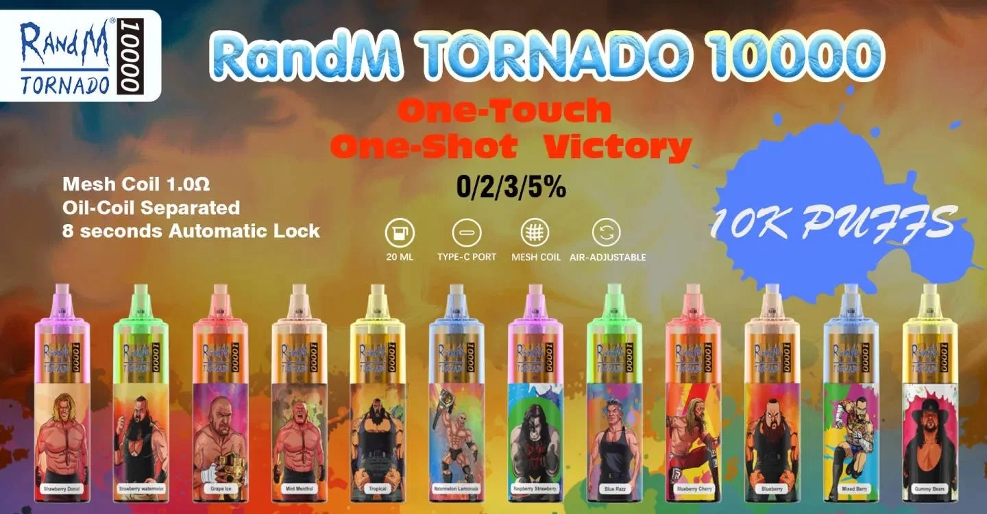 Randm Tornado 10000 Puffs 20ml of E-Liquid 850mAh Rechargeable 12 Flavors Available Mesh Coil Vape