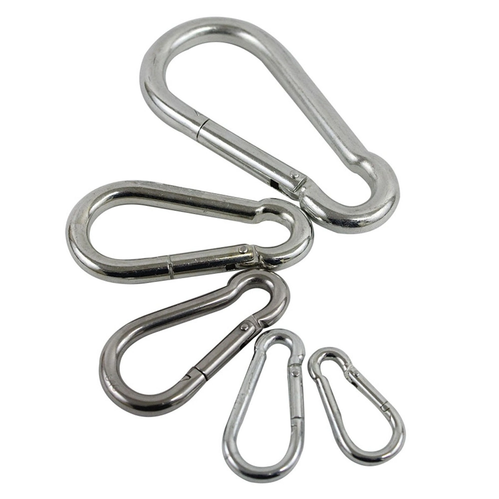 40mm Stainless Steel Simple Electro Wire Rope Snap Hook Carabiner Hook with Spring