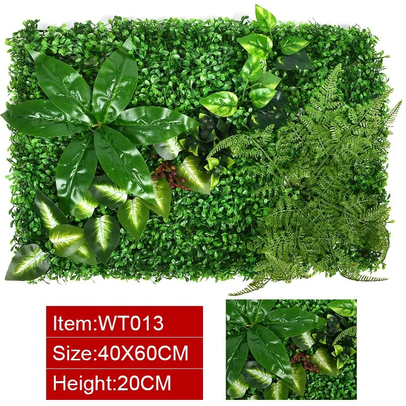 Anti-UV Discounted Artificial Natural Looking Plants Wall for Home Garden Holiday Decor