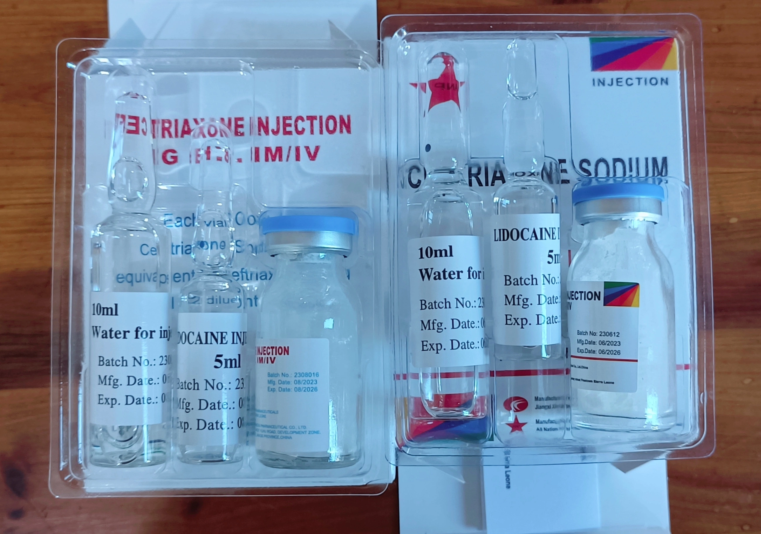 La ceftriaxona inyectable de Sodio