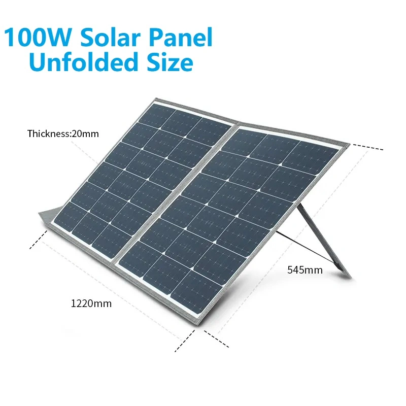 18V Kit de panel solar plegable portátil Cargador solar 2 USB Salida para cargar 12v baterías, central eléctrica de emergencia RV