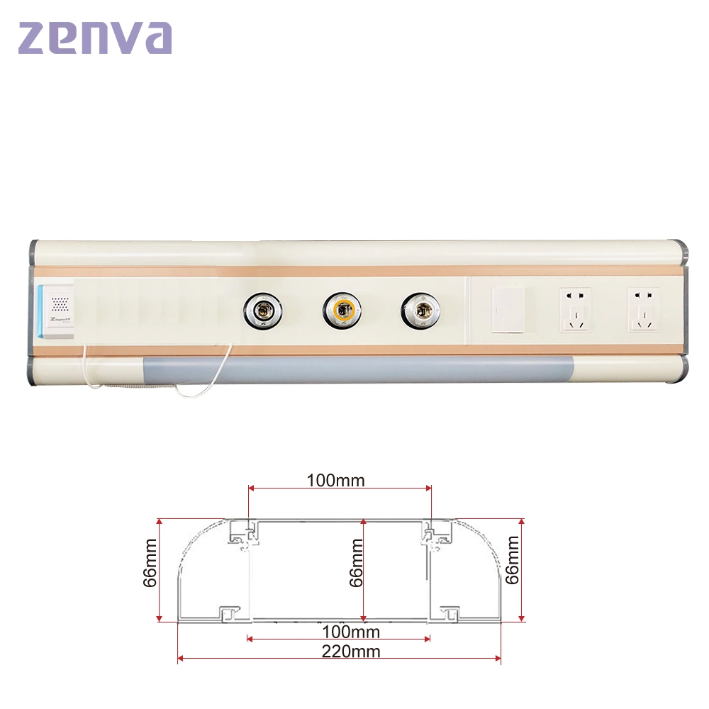 Bed Head Panel with Oxygen Flow Meter Therapy and Medical Gas Outlet