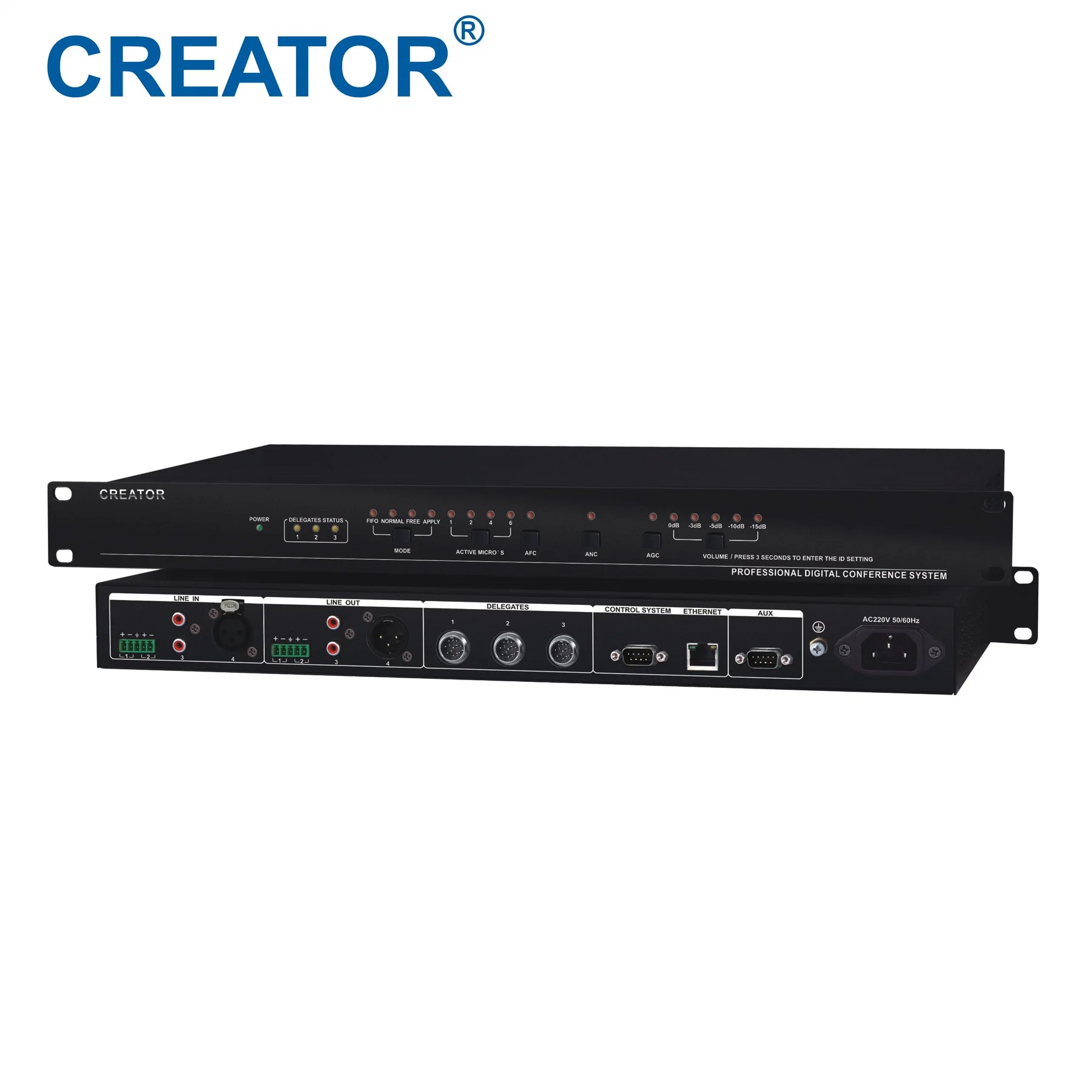 Creator Full Digital Wireless Conference System Microphone Controller Conference Host