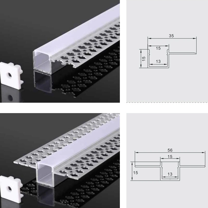 12/24V Corridor Facade Groove Cove Cabinet Rigid Aluminum Profile LED Strip Light