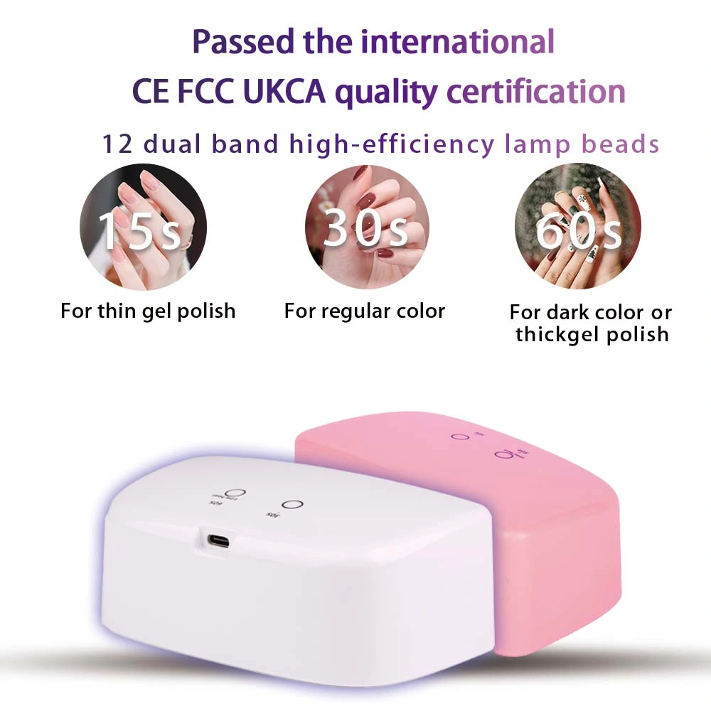 Hot Sale Mini 12w Led Lamp Nail Dryer Mini Nail Uv Lamp