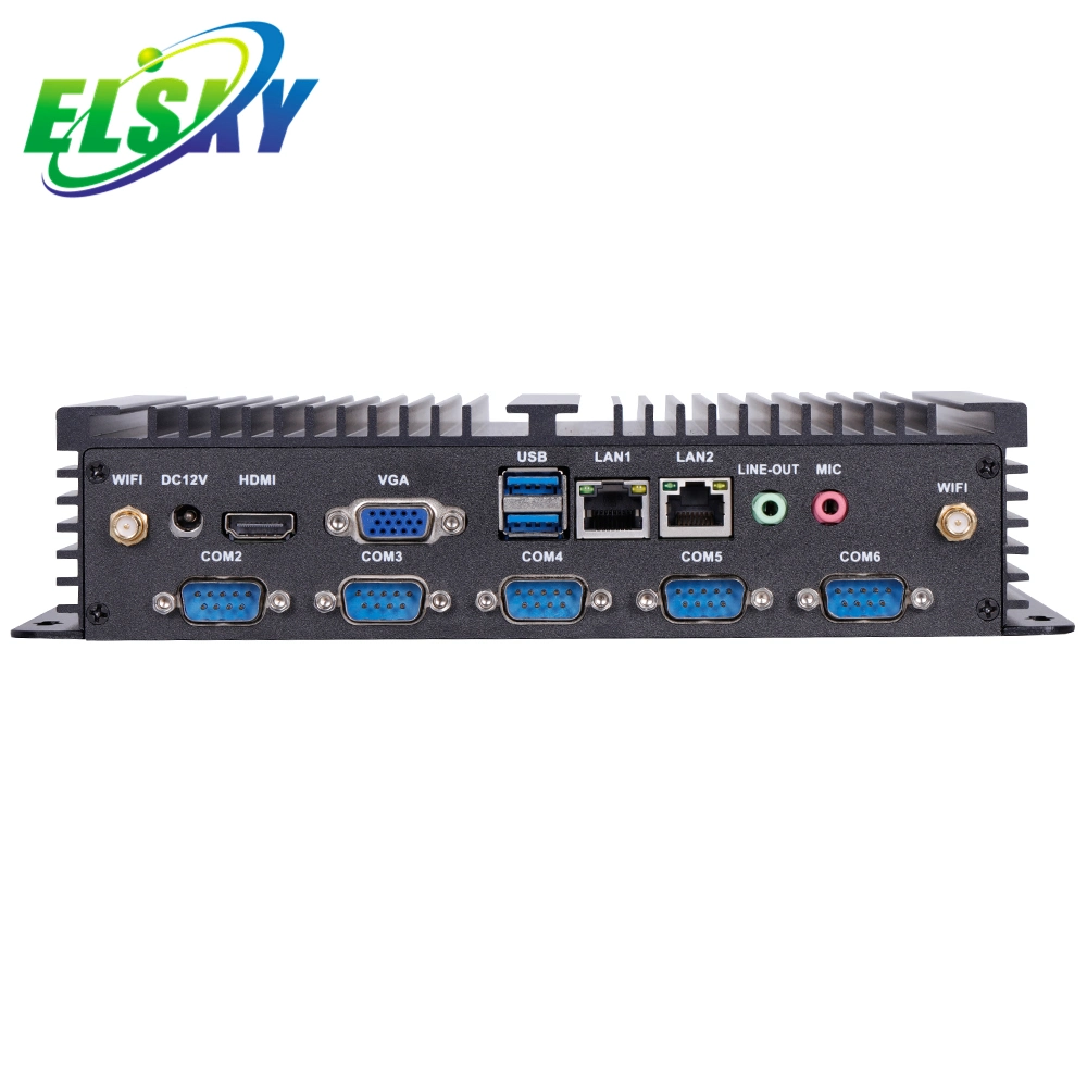 Elsky M218f I3 J1800 sin ventilador del procesador de núcleo cuádruple de 2,0G Pocket PC con VGA LVDS1USB HDMI 810COM Mostrar Bareborn Ubuntu Mini PC