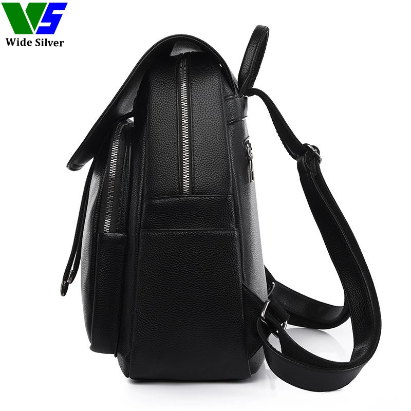 Wide Silver School Bag Pack for Women Lady Backpacks Mochilas PARA Viajar