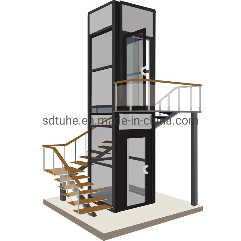 Aluminium Alloy Glass Frame Personal Hydraulic Villa Home Lift