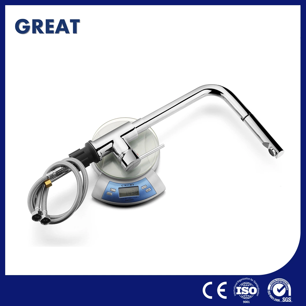 Great Kitchen Faucet Factory OEM Customized Wall Mount Kitchen Faucet with Sprayer Gl90101A40 Chrome Pull-out Kitchen Faucet China Modern Style Kitchen Faucet