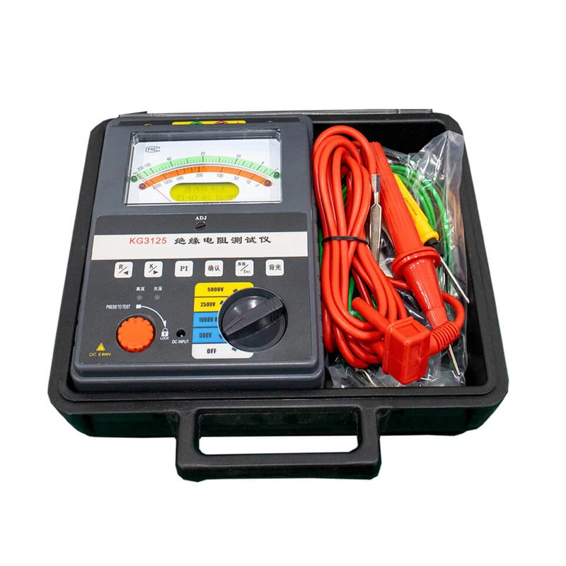 Kg3125 Electrical Equipment Digital Insulation Resistance Tester DC Insulation Pointer Resistance Meter