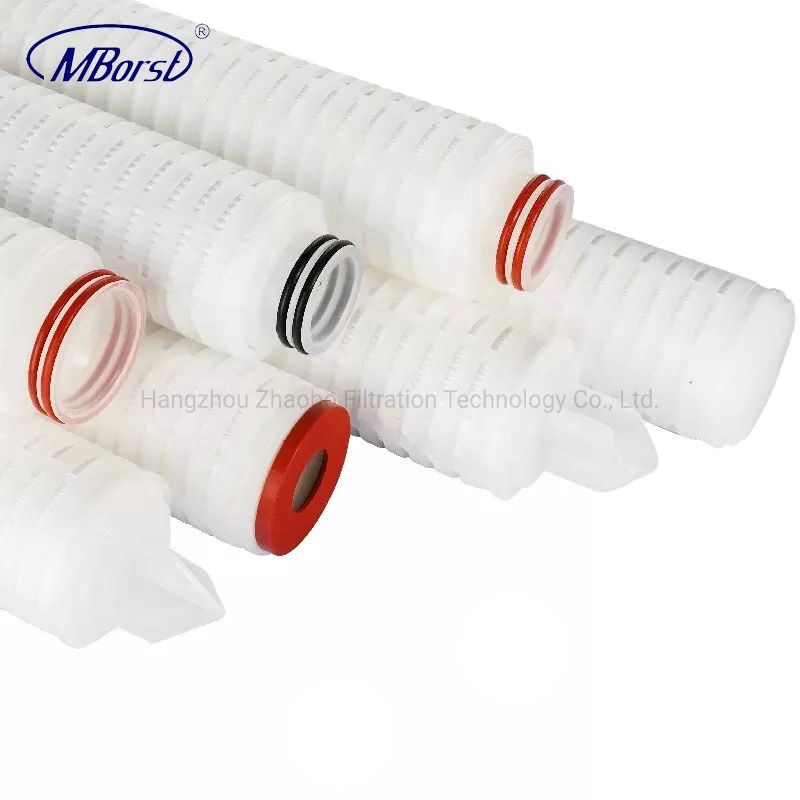 Wholesale/Supplier PP/Pes/PTFE/PVDF/Nylon Cartouche de filtre plissée 0,2 micron 5/10/20/30/40" Filtre de traitement de l'air, de l'huile et de l'eau hydrophobe industriel en PTFE Code 7 Soe DOE.