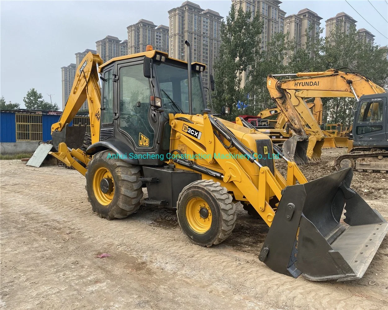 UK Origina Jcb 3cx Backhoe Loader Secondhand 4WD Driving Loader