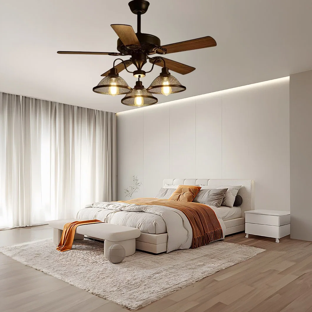 Elegant and Luxurious Style Pure Copper Motor High quality/High cost performance  Fan Light