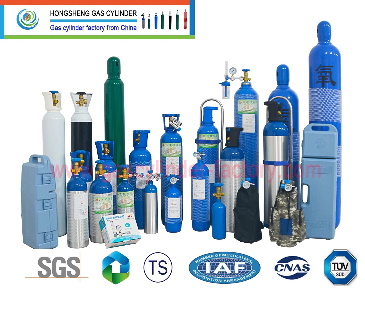 Manufacturer ISO Tped Standard4l 8L 10L 13.4L 15L 20L 40L 200bar Oxygen Tank Medical Oxygen Gas Cylinders