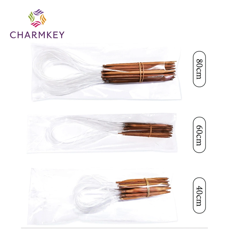 Charmkey 18 Sizes Bamboo Knitting Needles Circular Knitting Needle Set