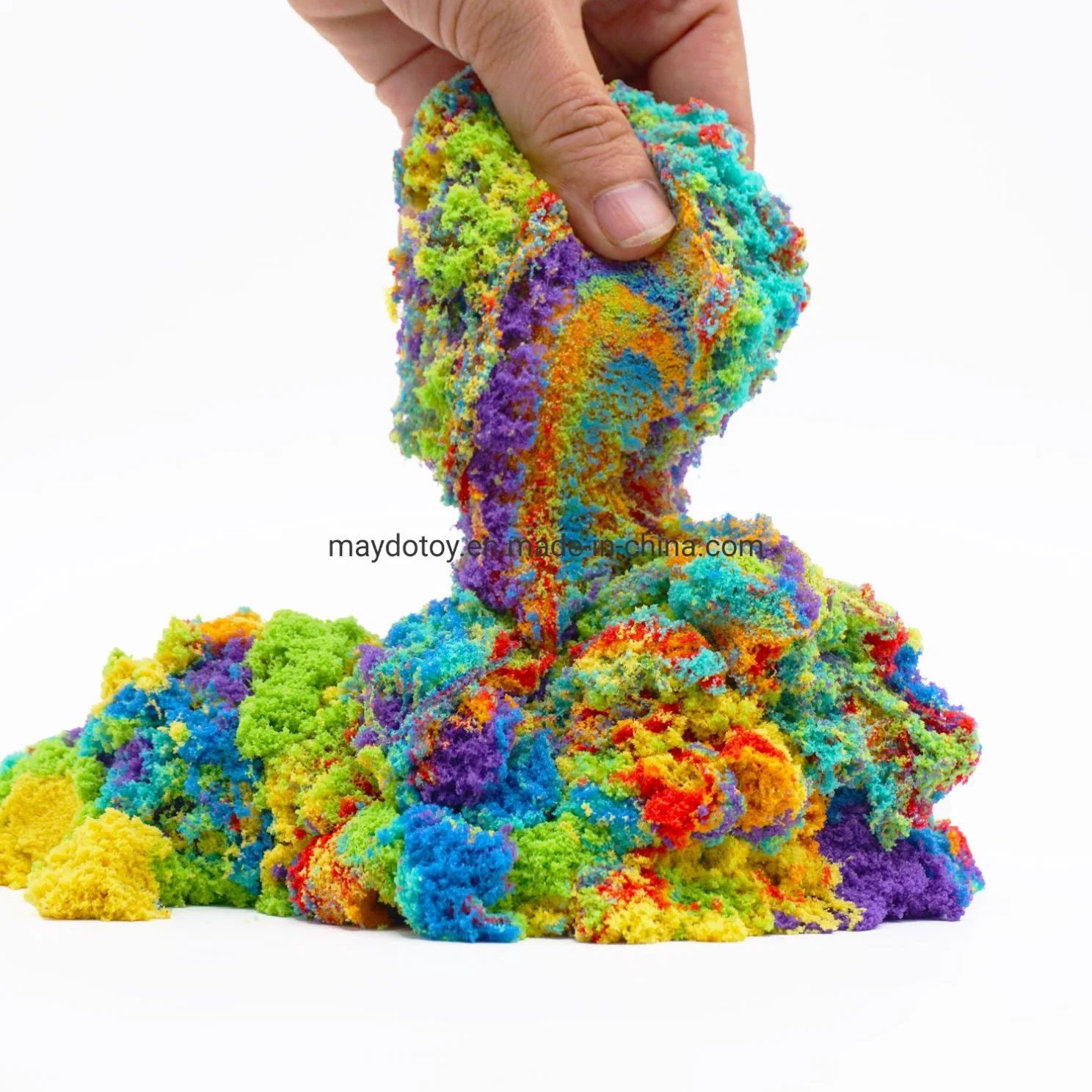 Colorful Magic Sand DIY Rainbow Kinetic Sand Sensory Toys for Kids