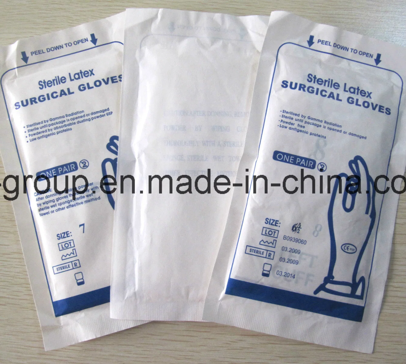 Disposable Natural Rubber Powder or Powder Free Surgical Gloves