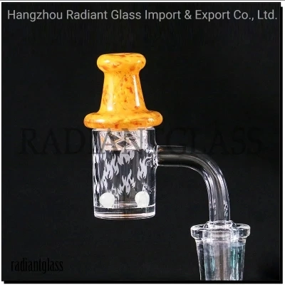 Clear Fire Pattern Frost Matte Wholesale/Supplier Quartz Banger Glass Smoking Accessories