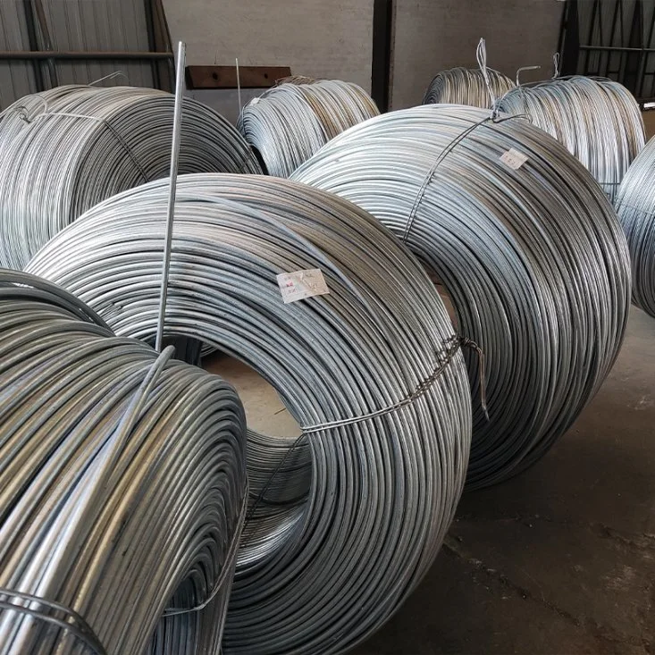 MS Steel Wire Rod SAE 1008 1006 6,5mm ASTM heiß Getaucht Galvanisierter Stahldraht Hoher Qualität Heiß Getaucht Gi Draht Für die Herstellung von Gebäudeverpackungen