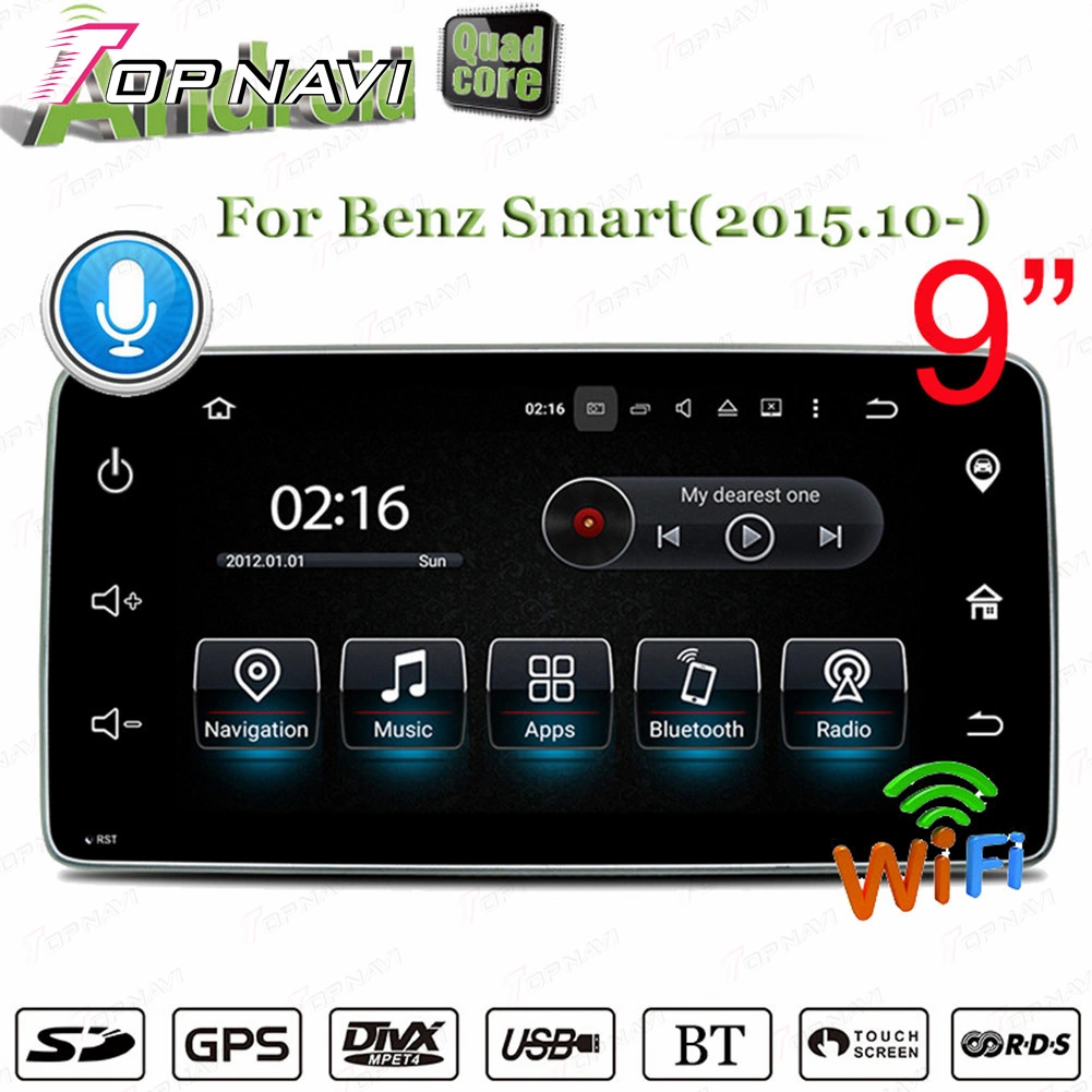 Sistema de audio para coche para Benz Smart 2015 - Reproductor multimedia para coche Sistema de navegación GPS Accesorios de vídeo para coche