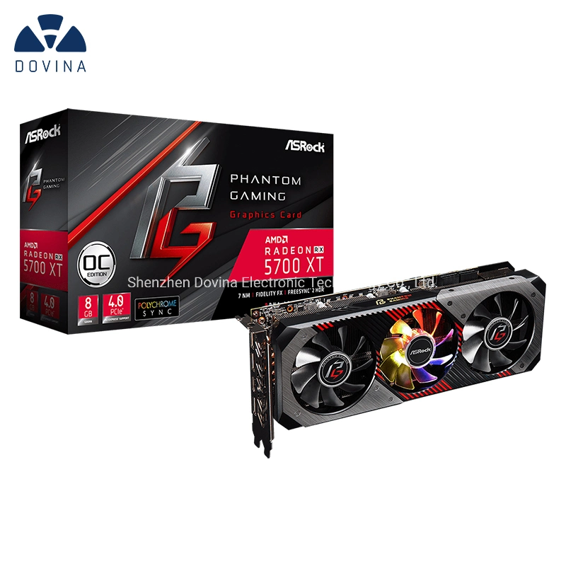 Rx AMD Radeon 5700XT, Tarjeta de gráficos GDDR6 de 8 GB de 256 bits Rx 5700 Xt Prepárese para los juegos para PC