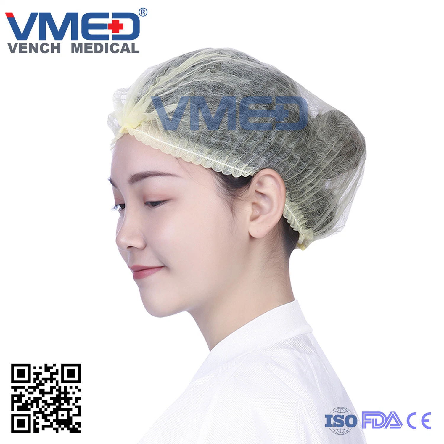 Supply SBPP/PP/PE Shower/Mob/Bouffant/Clip/Crimped/Pleated/Strip Invisible Chef/Nurse/Doctor/Surgical/Round/Hospital/Medical/Dental/Nonwoven Disposable Cap